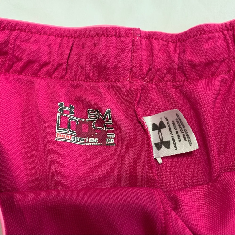 UNDER ARMOUR Women’s Bright Pink Loose Heatgear Sport Fitness Running Shorts S - Picture 9 of 14
